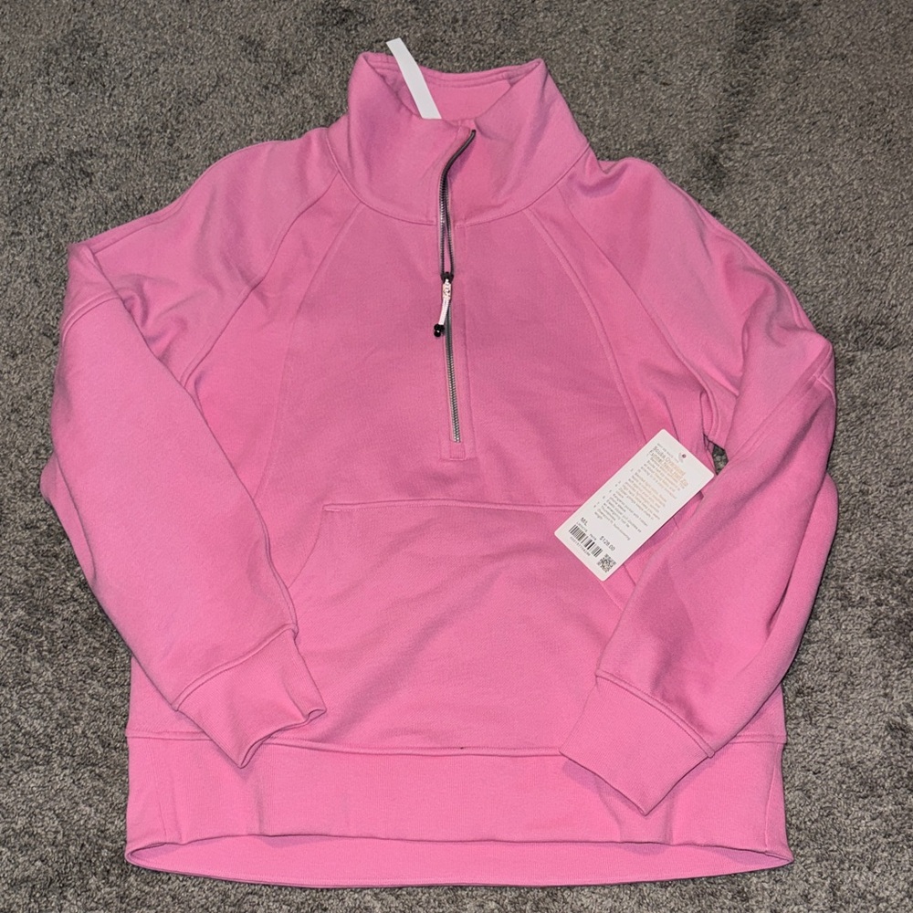 Lululemon scuba half zip- pink frosting